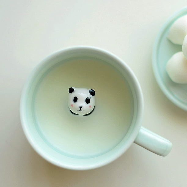 Taza de cerámica de Panda 3D de dibujos animados para té, taza de café, tazas  originales y divertidas para regalar, regalos personalizados - AliExpress
