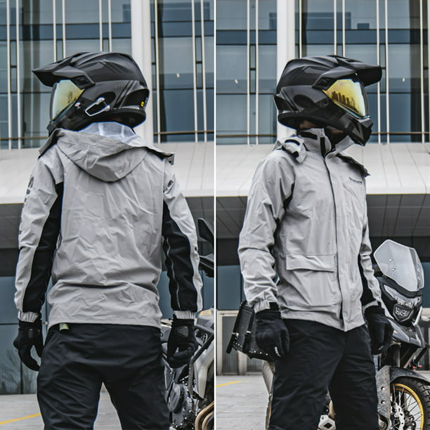 Chubasquero impermeable para motocicleta para hombre y mujer, traje  impermeable para motociclista, chaqueta, pantalones, conjunto de lluvia  para