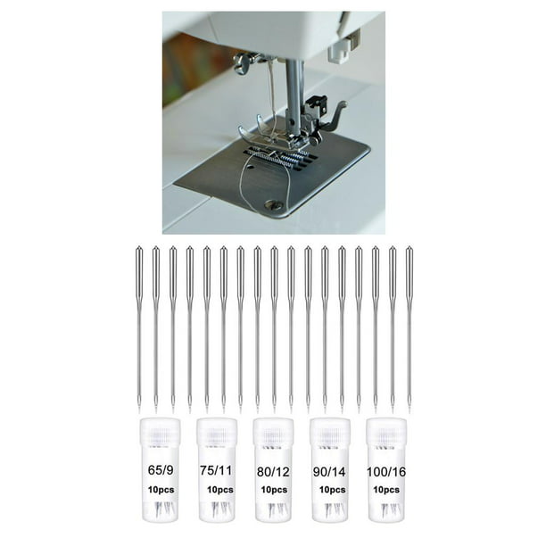 Agujas de máquina de coser resistentes, punto regular universal de 70  unidades para máquinas de coser