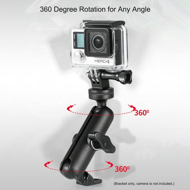 Soporte de cámara para deportes de motocicleta con adaptador de brazo  giratorio de 360 grados