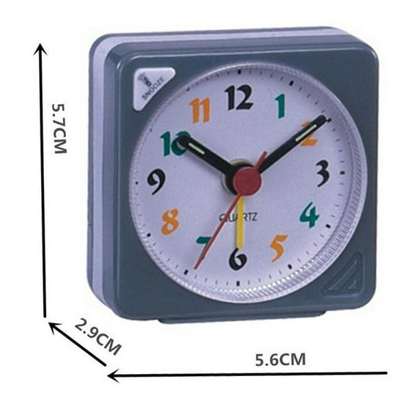  HEGZA Reloj despertador analógico de triángulo pequeño,  analógico, doble campana, con retroiluminación y alarma fuerte, funciona  con pilas, reloj despertador para niños de fácil ajuste (color naranja) :  Hogar y Cocina