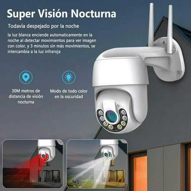 Cámara vigilancia wifi exterior visión largo alcance