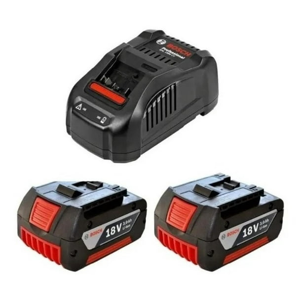 Kit Juego 2 Baterias 18v + Cargador De Taladro Esmeril Bosch BOSCH  1600A015TD