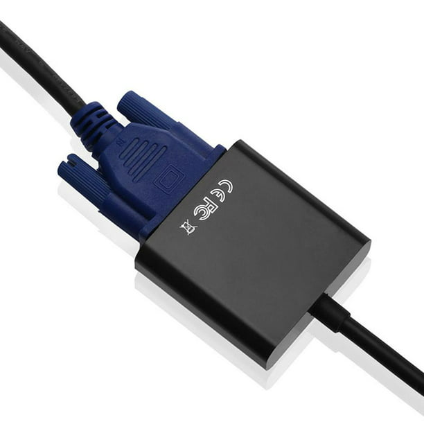 Compatible con Hdmi a Vga Convertidor Cable Cable de audio D-sub Macho Adaptador  de video Cable Plomo para Hdtvmonitor de computadora para PC Laptop Tv