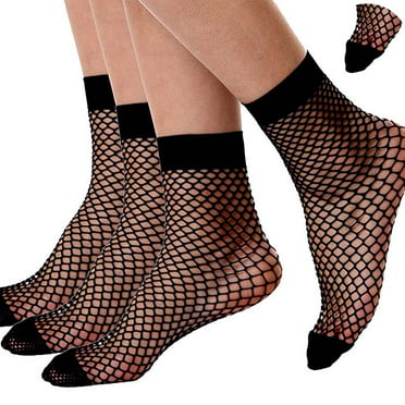 Medias tobilleras para mujer calcetines de red de diamantes paquete de 3 Ormromra SNFLD1322 | Walmart en