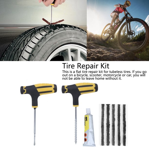 Kit Reparacion para Pinchazo de llanta de coche moto bici scooter