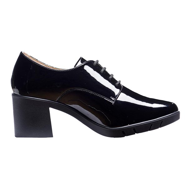 Zapatos Mujer Tacón Ancho Charol Negro Casual Formal negro 26 Incógnita  040DE0