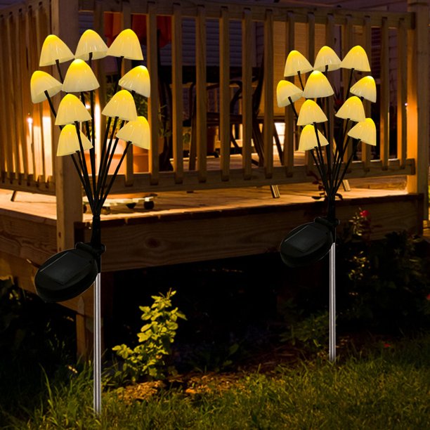 10 Uds. De luz Solar para jardín, lámpara alimentada por energía Solar para  exteriores, iluminación de paisaje impermeable para Patio de camino