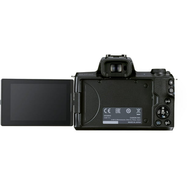 Canon EOS M50 - Cámara digital sin espejo de 0.591-1.772 in (negro) con  bolsa para dispositivos de cámara Canon EOS, tarjeta SD de 64 GB, trípode