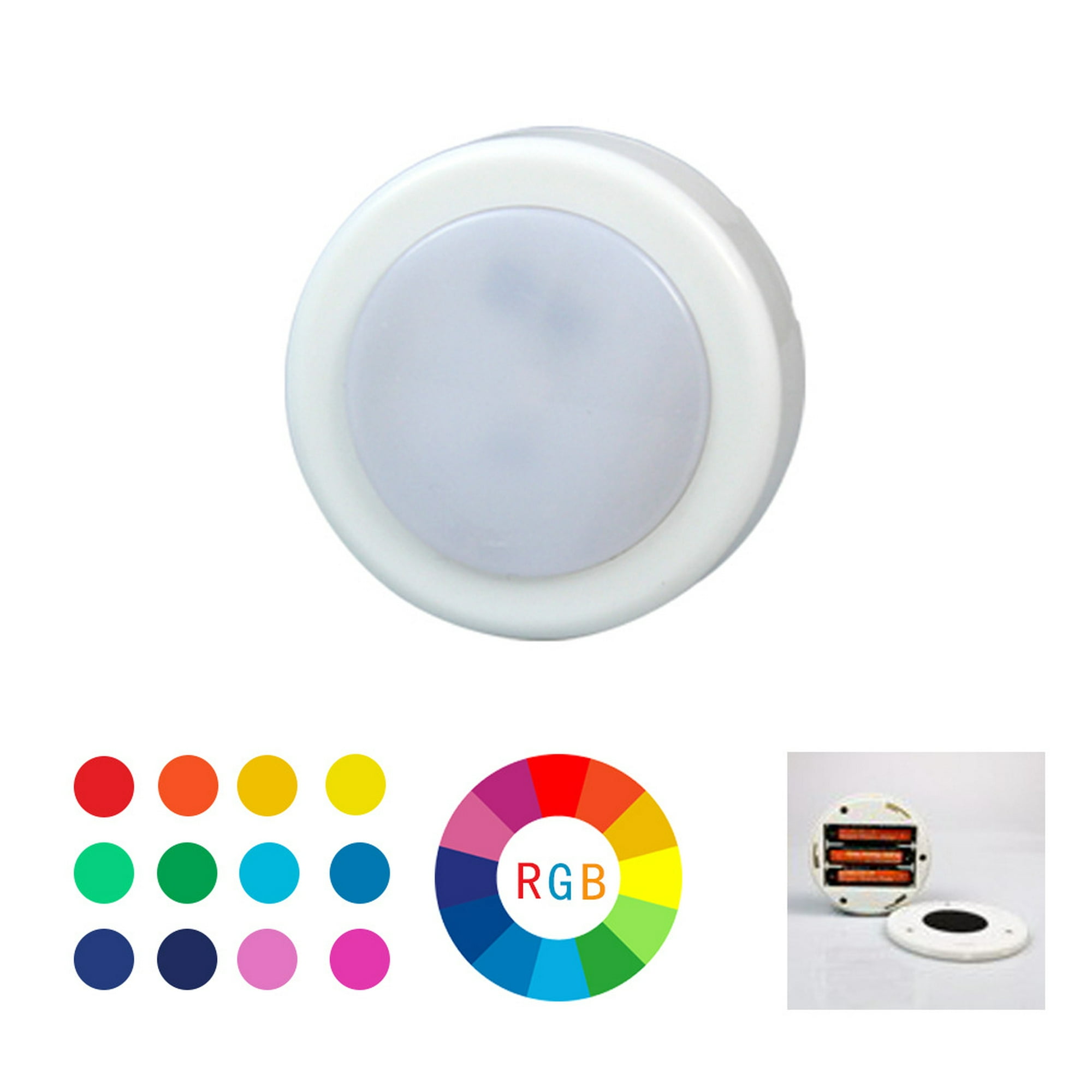 Luces LED para gabinetes de armario RGB ajustables Lámparas inalámbricas de  cocina de colores Sensor adhesivo Funciona con pilas Luz de noche de  plástico 6 luces, 2 controles remotos Sweethay HA009389-04B