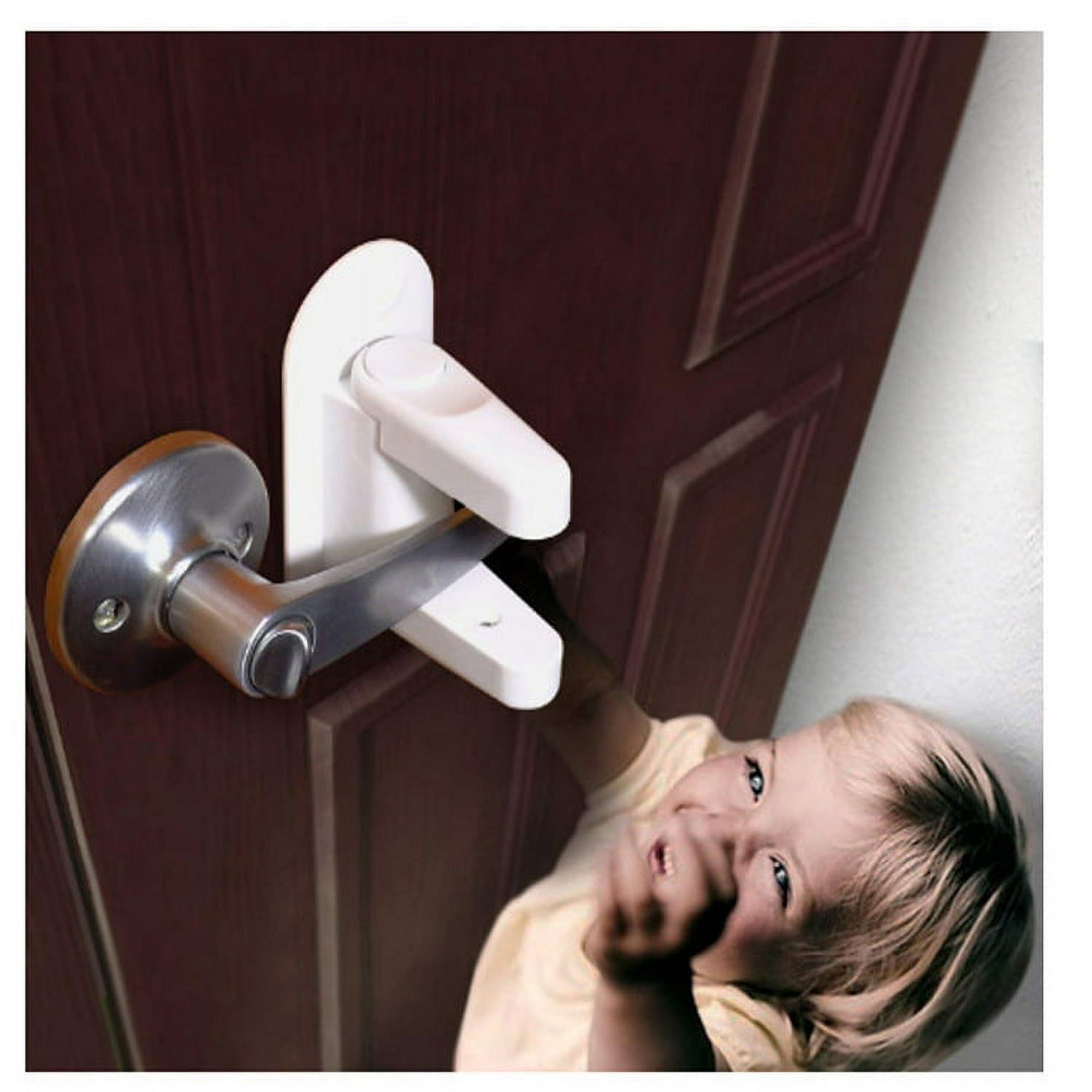 Cerradura de seguridad para bebés con palanca de puerta, evita que los  niños pequeños abran puertas con una cerradura de manija de puerta a prueba  de