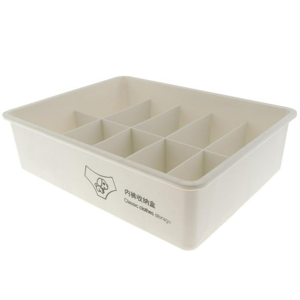 Organizador Caja de almacenamiento de ropa interior Cajón organizador de  sujetadores (blanco) (cuadr Tmvgtek Libre de BPA