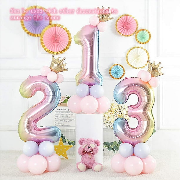  AMZPTBOY Globos de fiesta de cumpleaños número 40 de 12  pulgadas, globos de 40 años, decoraciones de fiesta de cumpleaños con  temática de aniversario de 40 años (globos de fiesta 40) : Juguetes y Juegos