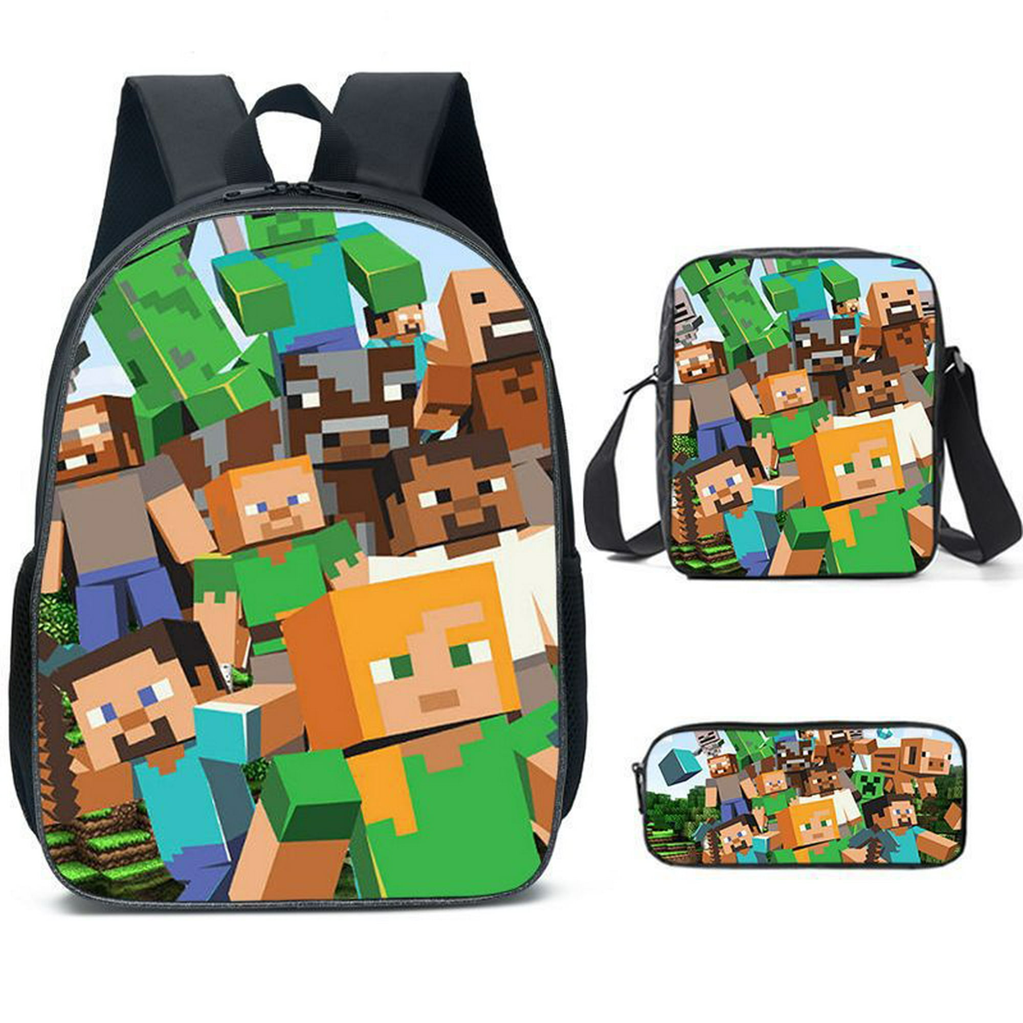 Juego de mochila Minecraft para niños Minecraft 4 piezas