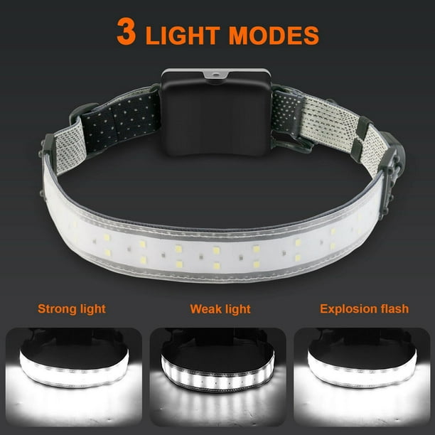 Linterna LED, recargable, impermeable, pequeñas linternas negras, altos  lateral COB para acampar, policía, coche de DYNWAVEMX Linterna recargable