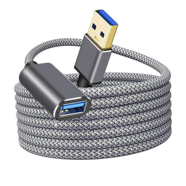 Cable de extensión USB 3.0 macho hacia hembra Cable de extensión Nylon  portátil duradero 1m jinwen Cable de extensión USB