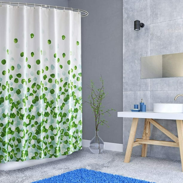 Cortina de ducha Cortina de ducha impermeable antimoho hecha de tela de  poliéster. Cortina de bañera lavable con 12 anillas para cortina de ducha  Adepaton 2034904-5