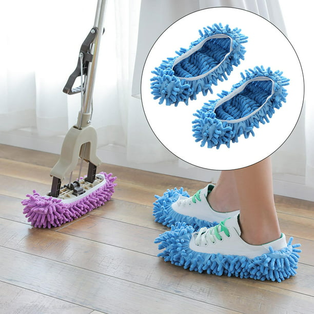  Zapatillas de mopa de hojas de limón para limpieza de pisos,  limpiadores de polvo sucio lavables de microfibra para oficina, cocina y  casa : Salud y Hogar