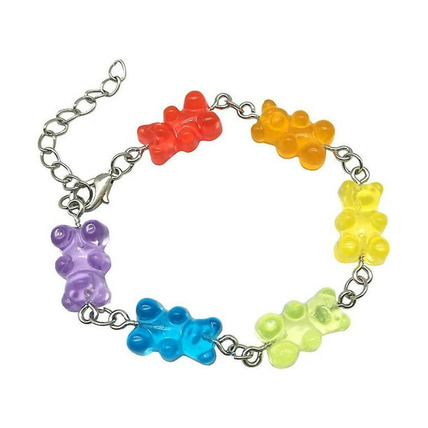 1 de pulseras multicolores con para niñas, joyería ajustable con , ,  accesorios para , s de cumpleaños, joyería Yinane Pulsera de moda