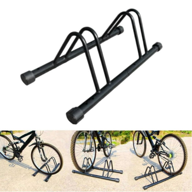 Soporte de suelo para bicicletas, soporte de estacionamiento para  bicicletas para garaje, soporte de almacenamiento para bicicletas en  interiores/exteriores Soporte para 2 bicicletas Zulema Estacionamiento de  bicicletas