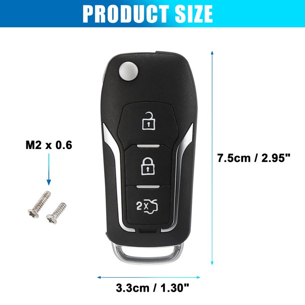 Reemplazo de carcasa de llave Fob de coche con Control remoto de 3