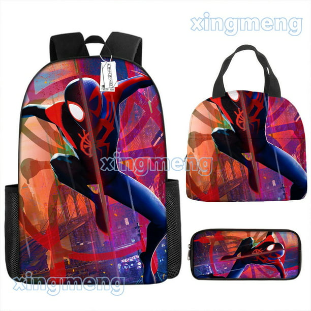 Marvel Shop, Juego de mochila de Spiderman para niños, paquete de 4 piezas  con bolsa escolar de lujo de 16 pulgadas de Marvel, bolsa de agua