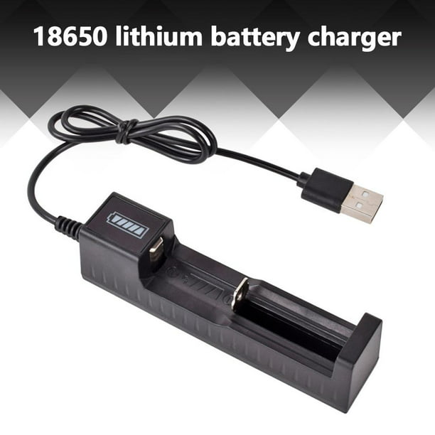 18650 Cargador de batería universal inteligente 18650 con indicador LED  para batería de iones de litio de 3.7 V 18650 21700 26650 18500 16650 14500