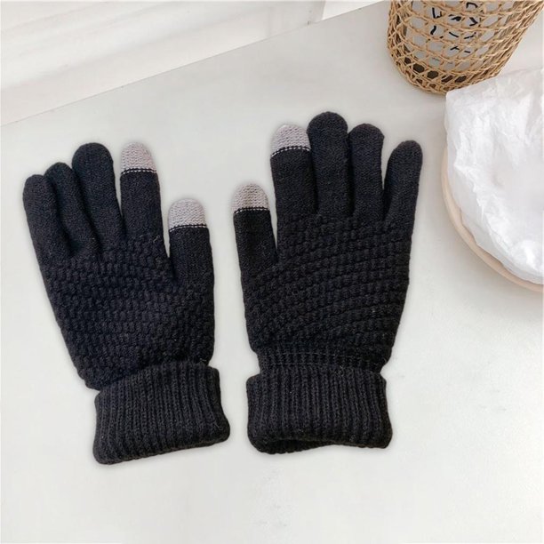 Guantes Invierno Termicos, Guantes tactiles movil Smartphone, Guantes de  Invierno Táctil con Diseño Antideslizante Cálido Guantes de Punto para