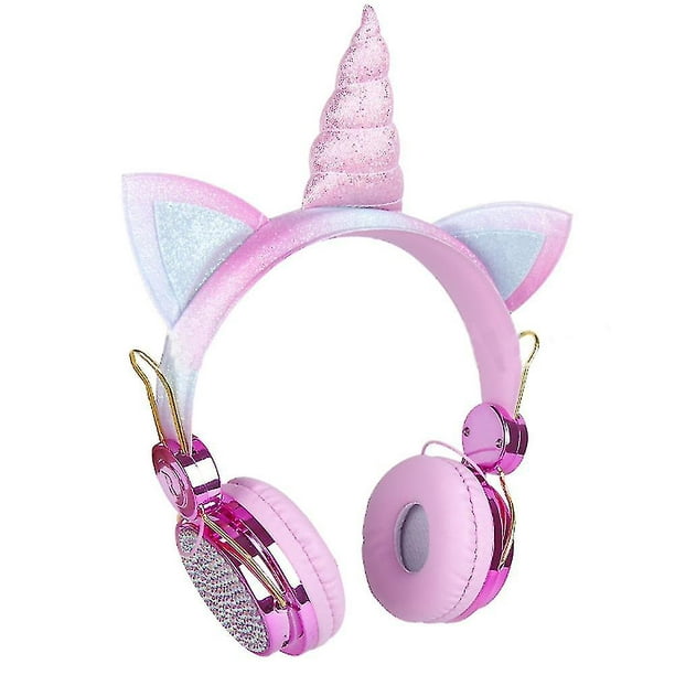 Auriculares Bluetooth de unicornio para niñas, niños y adolescentes,  auriculares inalámbricos para gatos para  smartphones/tableta/portátil/PC/TV, con micrófono y diadema ajustable