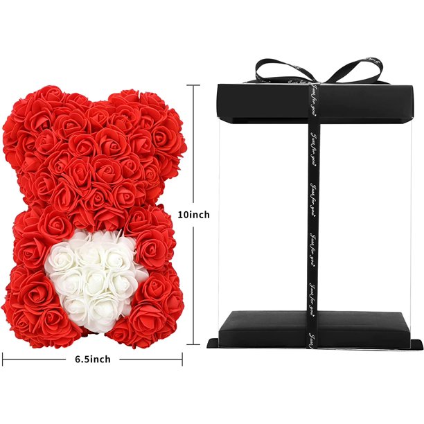 Regalos únicos, oso rosa, oso de peluche rosa en una caja de regalo, regalo  de cumpleaños para mujeres, regalos para mamá, caja de regalo totalmente  montada (rojo) Zhivalor YZY795