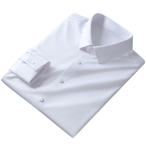  Camisas de vestir blancas para hombre Slim Fit arruga