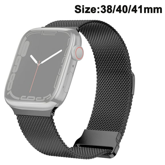banda magnética compatible con apple watch correa milanesa de malla con lazo ajustable pulsera de metal para correa de apple watch aplicable ormromra 2228765
