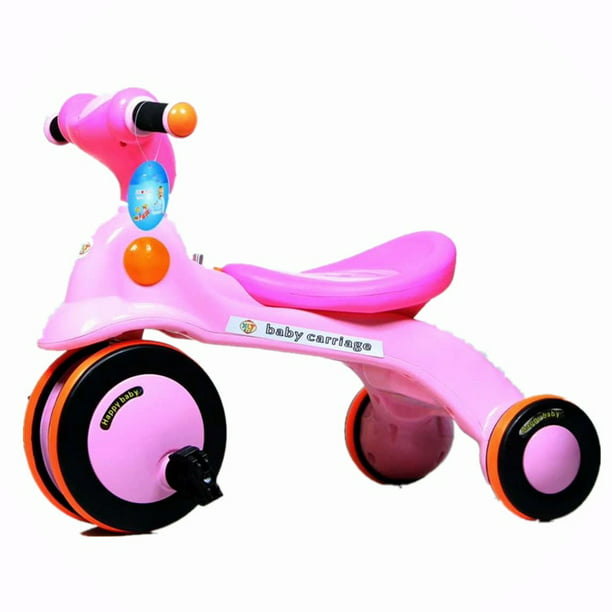 Triciclo para bebé, bicicleta de Pedal para niños de 1 a 3 años,  herramienta para caminar en coche, bicicleta de tres ruedas, cochecito  infantil con luz musical zhangmengya LED