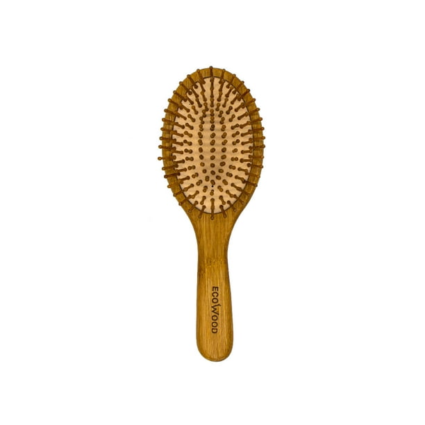 Cepillo para Cabello Ecowood de Bambú con Cerdas Naturales de Jabali y  Punta Redonda Ecowood Cepillo cabello cerdas jabalí