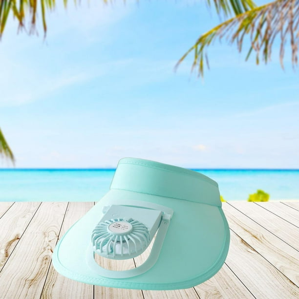 Sombrero de visera con ventilador Sombrero de playa Ajuste