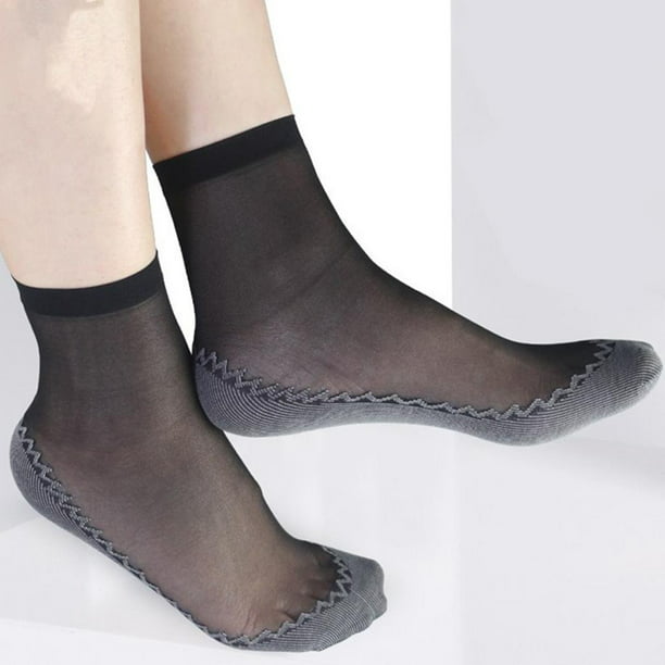 4 pares de calcetines absorbentes de sudor, calcetines de descanso para  mujer, calcetines elegantes para mujer, calcetines negros para mujer