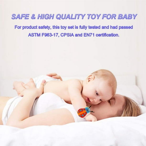 4 Pzs Calcetines de sonajero para bebé regalo juguetes sonajeros de muñeca