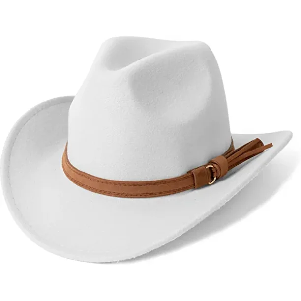 Sombrero Fieltro Paño Cowboy Tira Pharrel Mujer Hombre