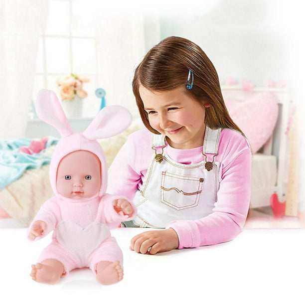 Muñecas de simulación de bebé vinilo suave muñeca relajante realista juguetes  para niñas (rosa) JShteea libre de BPA