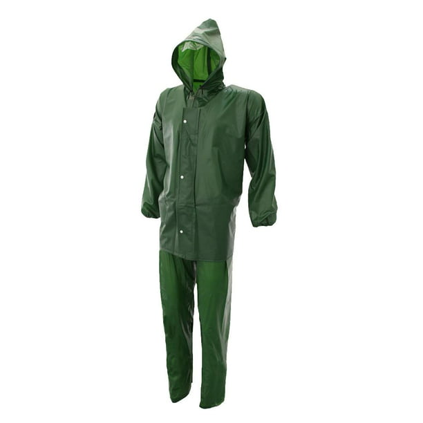  DTDMY Chubasquero para hombre, chaqueta y pantalón impermeable,  chaqueta impermeable para lluvia (color verde, tamaño: grande) : Todo lo  demás