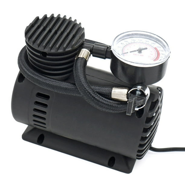 Mini compresor de aire portátil de 300 PSI inflador de neumáticos DC 12V  encendedor de cigarrillos accionado mini bomba con medidor de presión