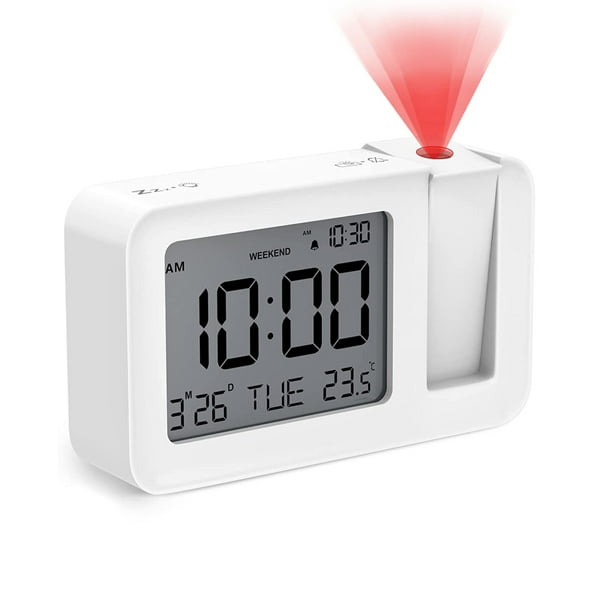 Reloj despertador con proyector para ver la hora claramente