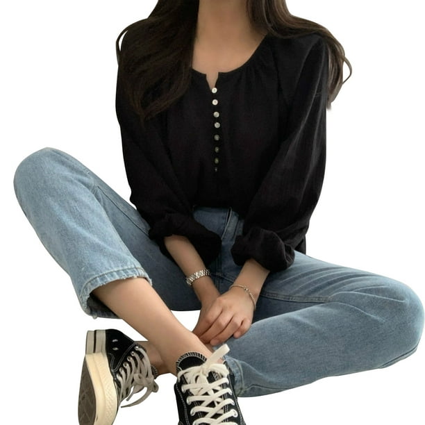  Camiseta de verano para mujer, ropa casual suelta para mujer,  se puede combinar fácilmente con una camiseta de manga corta para mujer  (color gris, talla: XL) : Ropa, Zapatos y Joyería