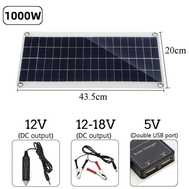 Panel Solar de 1000W, 12V, célula Solar, controlador de 10A-100A