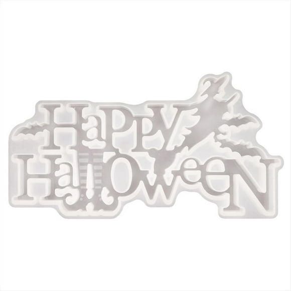 molde de resina epoxi diy molde de letras de halloween molde de letras de navidad bruja juego de letras en inglés molde