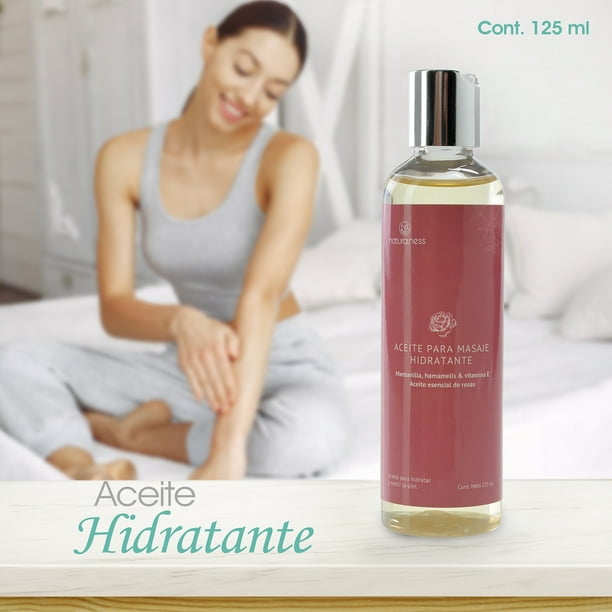 Aceite para masaje de bebé Fórmula de extractos 100% puros de manzanilla y  hamameilis. naturalness (Tamaño 125ml)