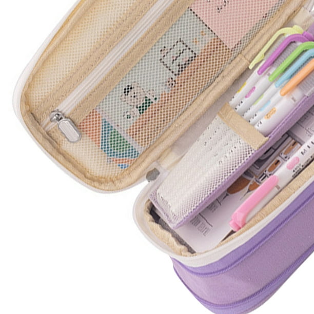Wmkox8yii Double Layer Large Capacity Pencil Case with Zipper