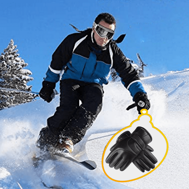 Guantes de Nieve a Prueba con Calor de Cremallera Mantener para Negro  Sunnimix Guantes de snowboard