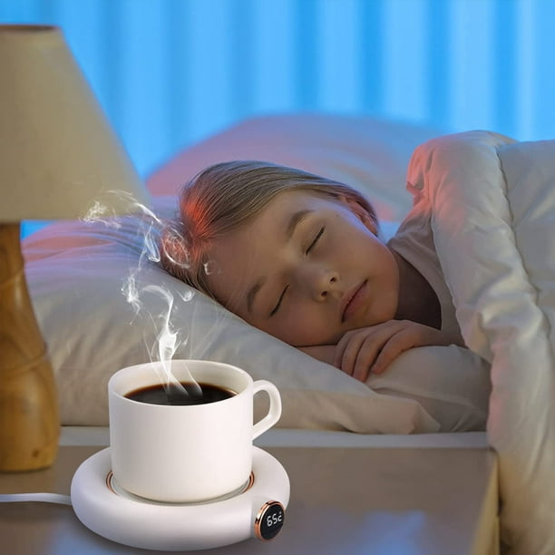 Calentador de taza de café USB: calentador de cera para velas, calentador  de tazas eléctrico inteligente, carga para teléfono, escritorio en casa