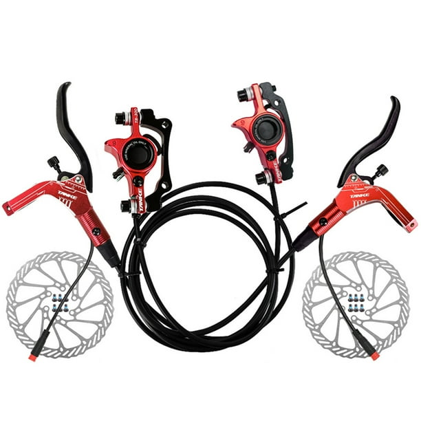 Frenamiento de disco de bicicleta Juego de frenos hidráulicos para bicicleta  eléctrica con rotores de 160mm palanca de pinza de freno de disco hidráulico  delantero y trasero para bicicleta eléctr TANKE Frenamiento